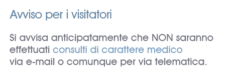 Avviso per i visitatori